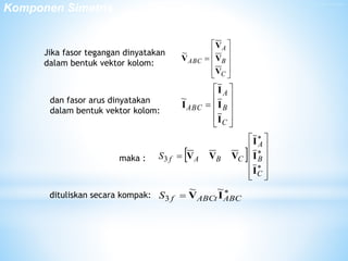 9. Komponen Simetris untuk Analisis Hubung Singkat | PPTX