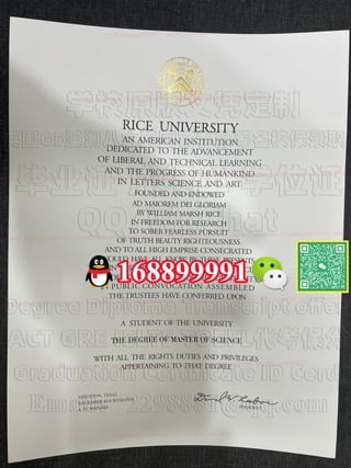 Rice University degree offer diploma Transcript | PDF