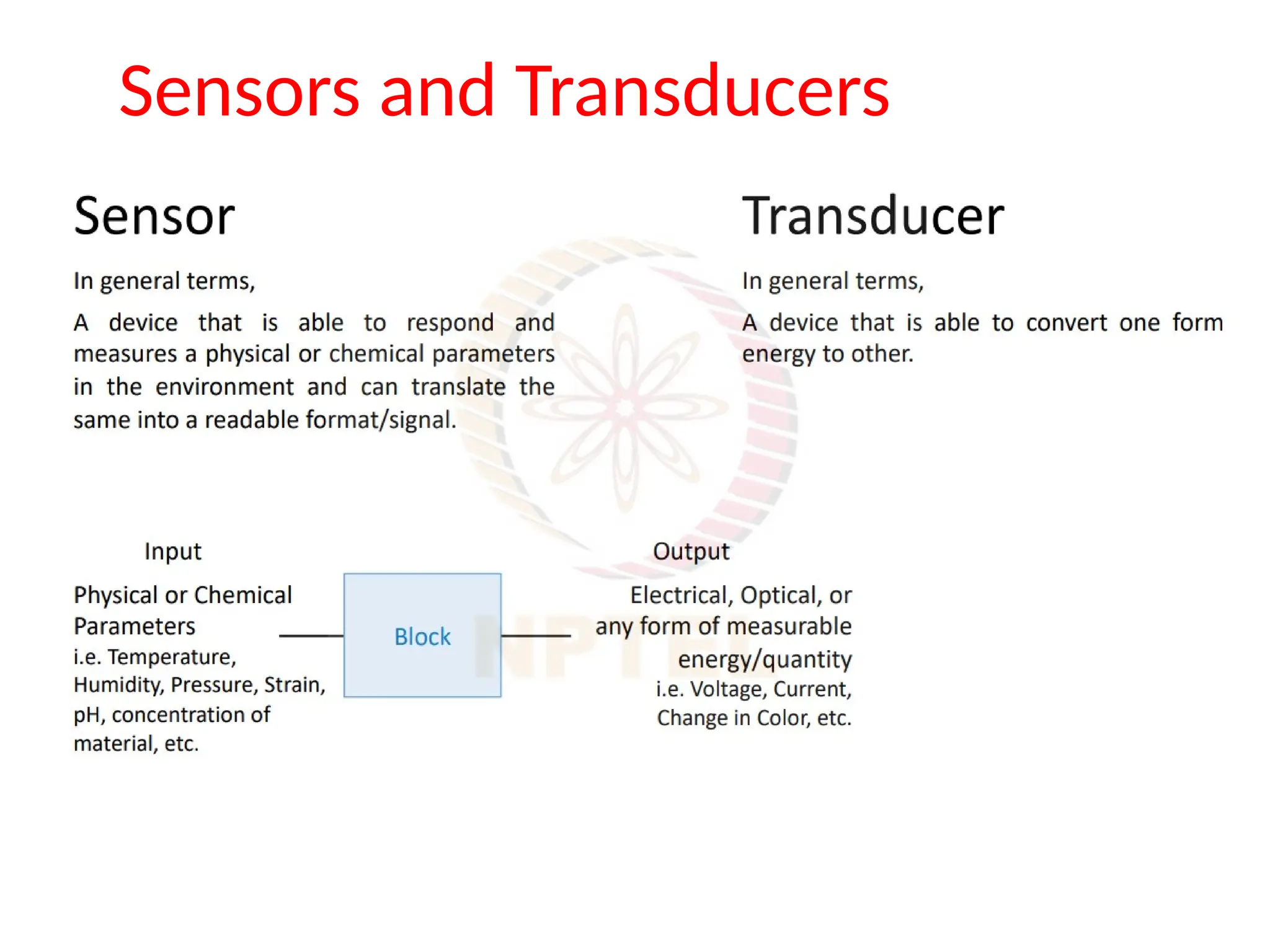 Introduction to sensors and transducerss | PPTX