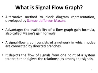 Signal Flow Graph Examples 9. Signal flow graph , control system is represented by a single block ...