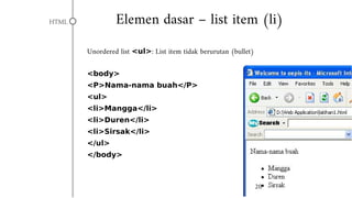 Dasar Pemrograman Web dengan HTML dan CSS | PDF
