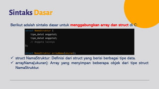 Dasar-Dasar Pemrograman - 9 Array & Struct | PPT