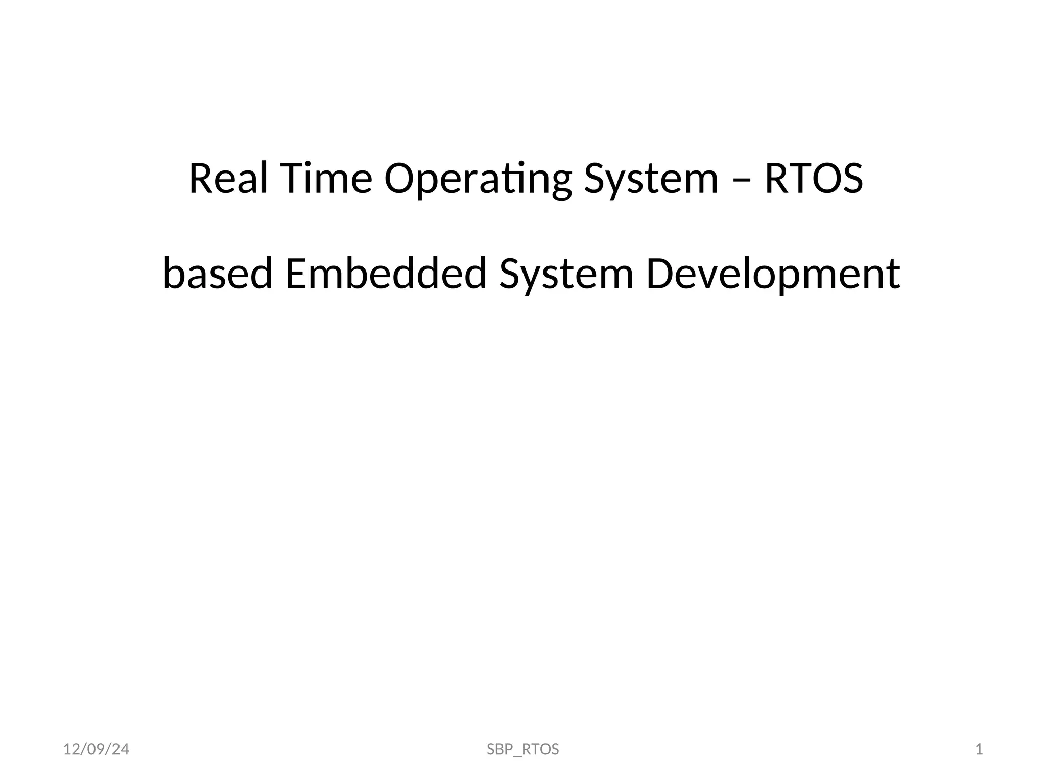 RTOS Based ESD . | PPT