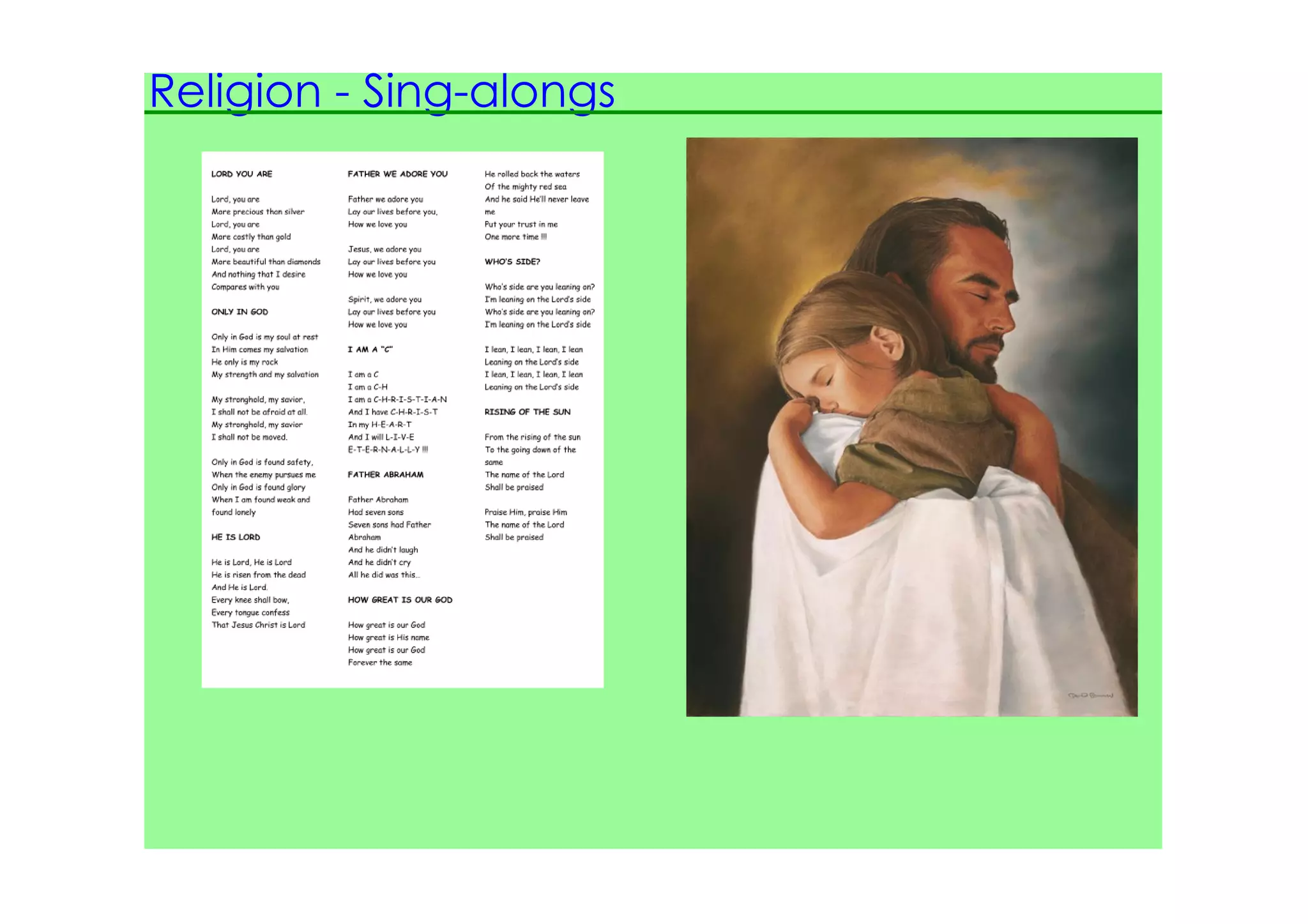 Religion ­ Sing­alongs
 