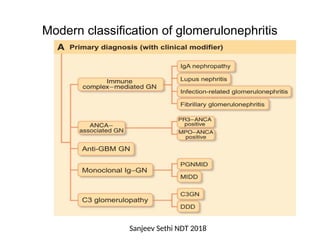 Modern classification of glomerulonephritis
Sanjeev Sethi NDT 2018
 