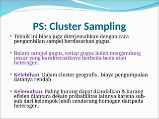 TEKNIK SAMPLING untuk penelitian ilmiah. | PPT