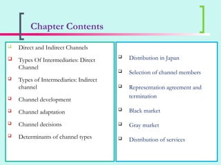 International marketing chapter nine channel distribution | PPT