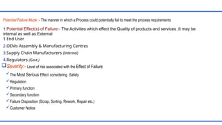 Awareness Program on Failure Mode & Effects Analysis (FMEA) for Quality ...