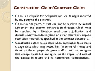 9. CLaim and DIspute Reference materials | PPTX