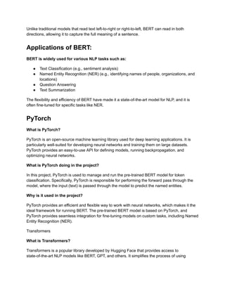 ThatWare: Bidirectional Encoder Models For NER | PDF