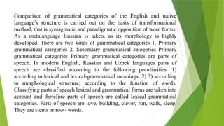 9. TYPOLOGY OF GRAMMATICAL description and uses | PPTX