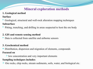 Geochemical Methods 9. Mineral economics of ethiopia that show the level of mineral.pptx