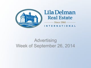 Advertising
Week of September 26, 2014
 
