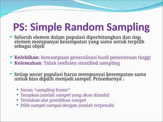 Objek Simple Teknik Sampling dalam Penelitian Kuantitatif. ppt | PPT