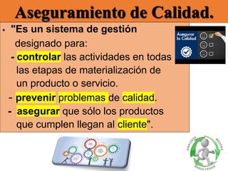 control de calidad: aseguramiento de la calidad | PDF