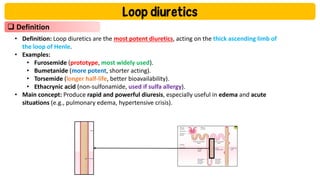 Loop Diuretics: Mechanisms, Uses, and Clinical Management | PDF