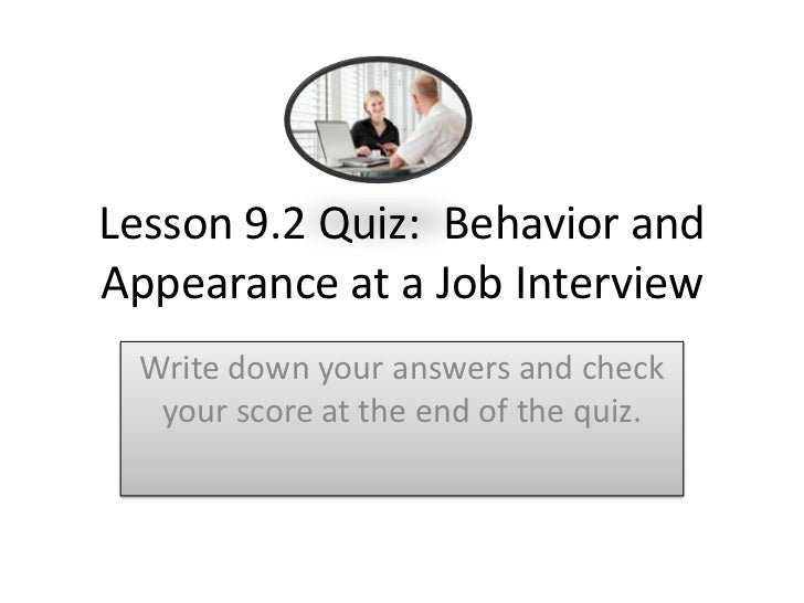 job interview quiz
