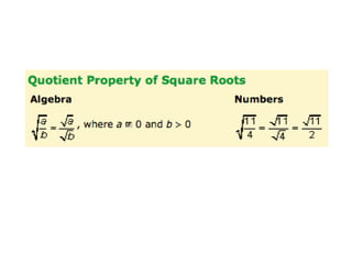 9.2 simplifying square roots | PPTX