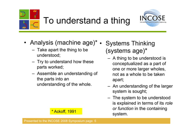 Applying Systems Thinking Aligning It To Systems Engineering Pdf