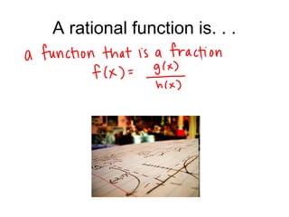 9.3 Intro to Rational Functions | PPT