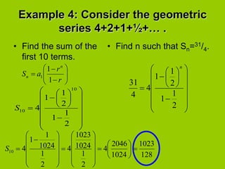 Geometric Sequence Examples In Math Definition and Examples of Geometric Sequence and Series ppt | PPT