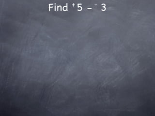 +   -
Find 5 - 3
 