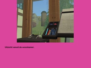 Uitzicht vanuit de woonkamer. 