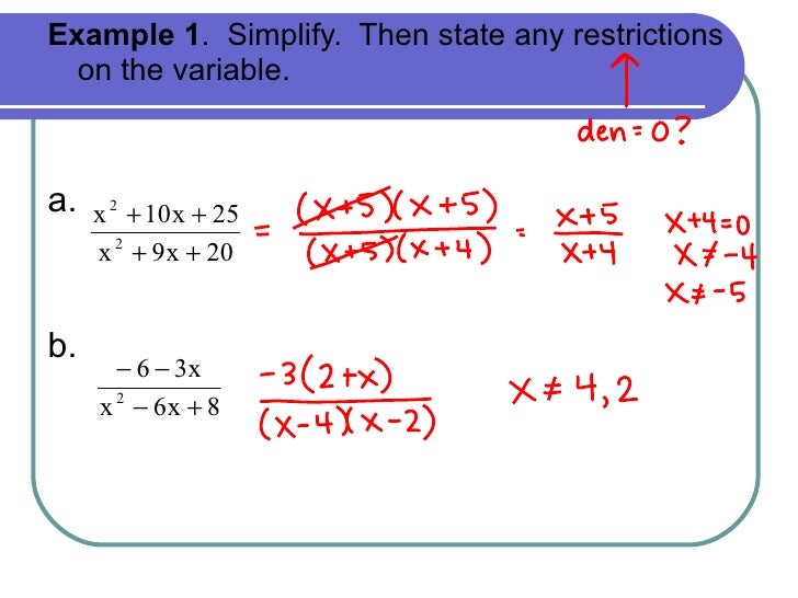 math factor variable 9.4 Expressions Rational Simplifying