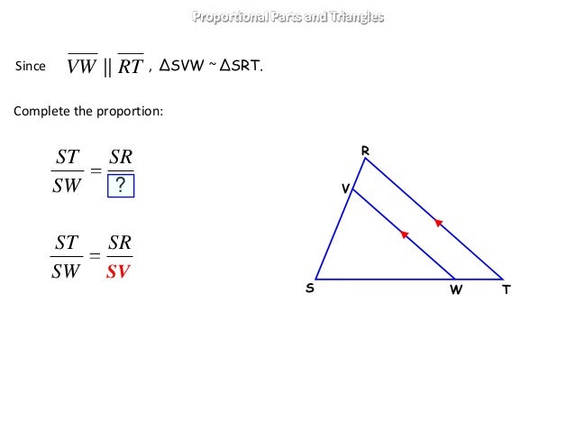 9 4 proportional parts and triangles lesson
