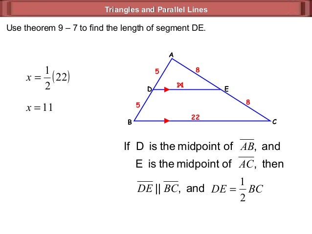 How Many Parallel Sides Are In A Triangle 9 5 triangles and parallel lines