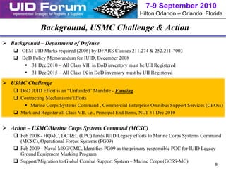 USMC Case of using UID