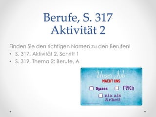 Wie oft…?
Reader: Wann machen Sie was?
AB Stundenplan
• Wie oft haben Sie Deutschunterricht?
Ich habe 4 Mal die Woche Deutschunterricht.
Ich habe 4 Mal pro Woche Deutschunterricht.
Welche Klasse haben Sie am Montag/Dienstag?
Und wie oft haben Sie ______ ?
Sept 9 Session 8
 