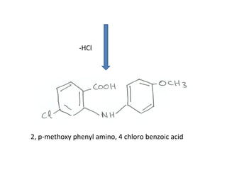 -HCl




2, p-methoxy phenyl amino, 4 chloro benzoic acid
 