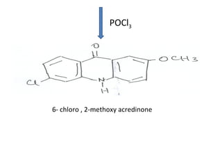 POCl3




6- chloro , 2-methoxy acredinone
 