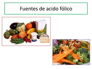 Fuentes de acido fólico
 