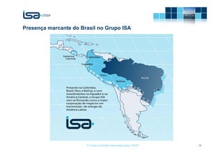 Presença marcante do Brasil no Grupo ISA




                       © Todos os direitos reservados para CTEEP   13
 