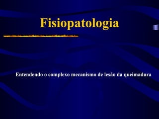 Fisiopatologia
Entendendo o complexo mecanismo de lesão da queimadura
 
