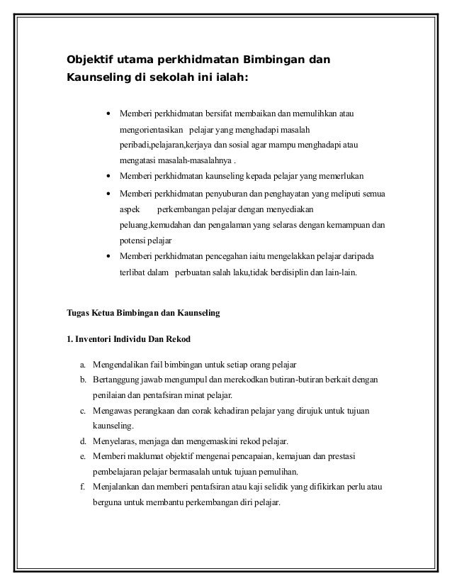 9 Bimbingan Dan Kaunseling