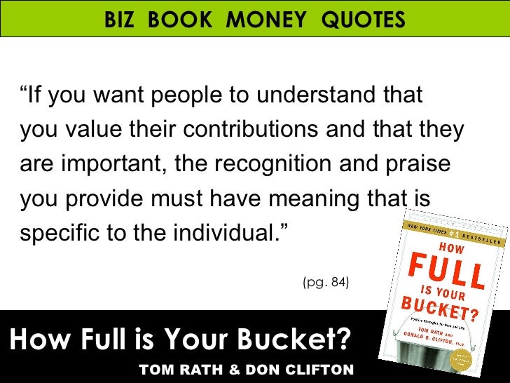 How Full is Your Bucket?