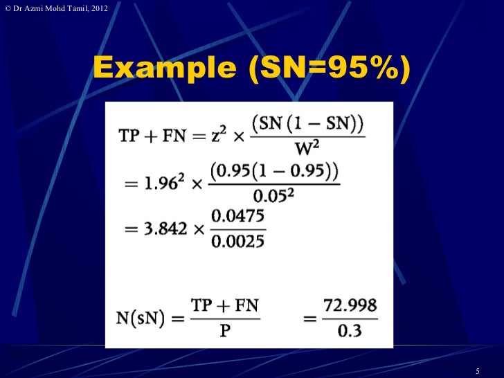 9 Calculate Samplesize For Diagnostic Study