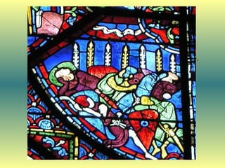 Charlemagne Constantin présente 3 chasses à Charlemagne. Combat contre les sarrasins. Miracle des lances fleuries. 