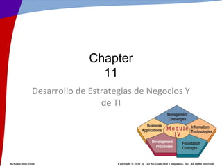 Chapter
                               11
               Desarrollo de Estrategias de Negocios Y
                                de TI




McGraw-Hill/Irwin                   Copyright © 2011 by The McGraw-Hill Companies, Inc. All rights reserved.
 