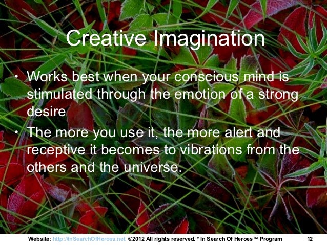 napoleon hill think and grow rich imagination how imagination works