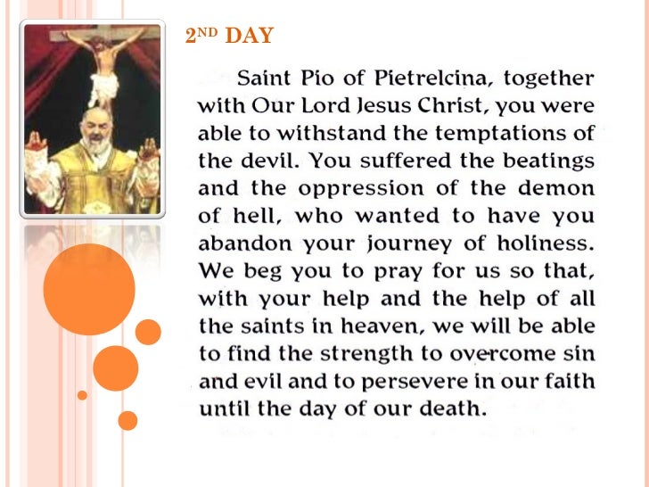 padre pio novena