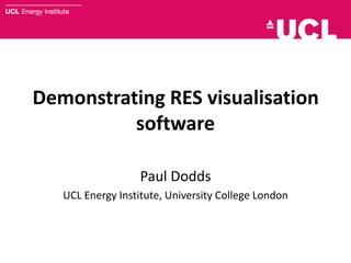 Demonstrating RES visualisation software | PDF