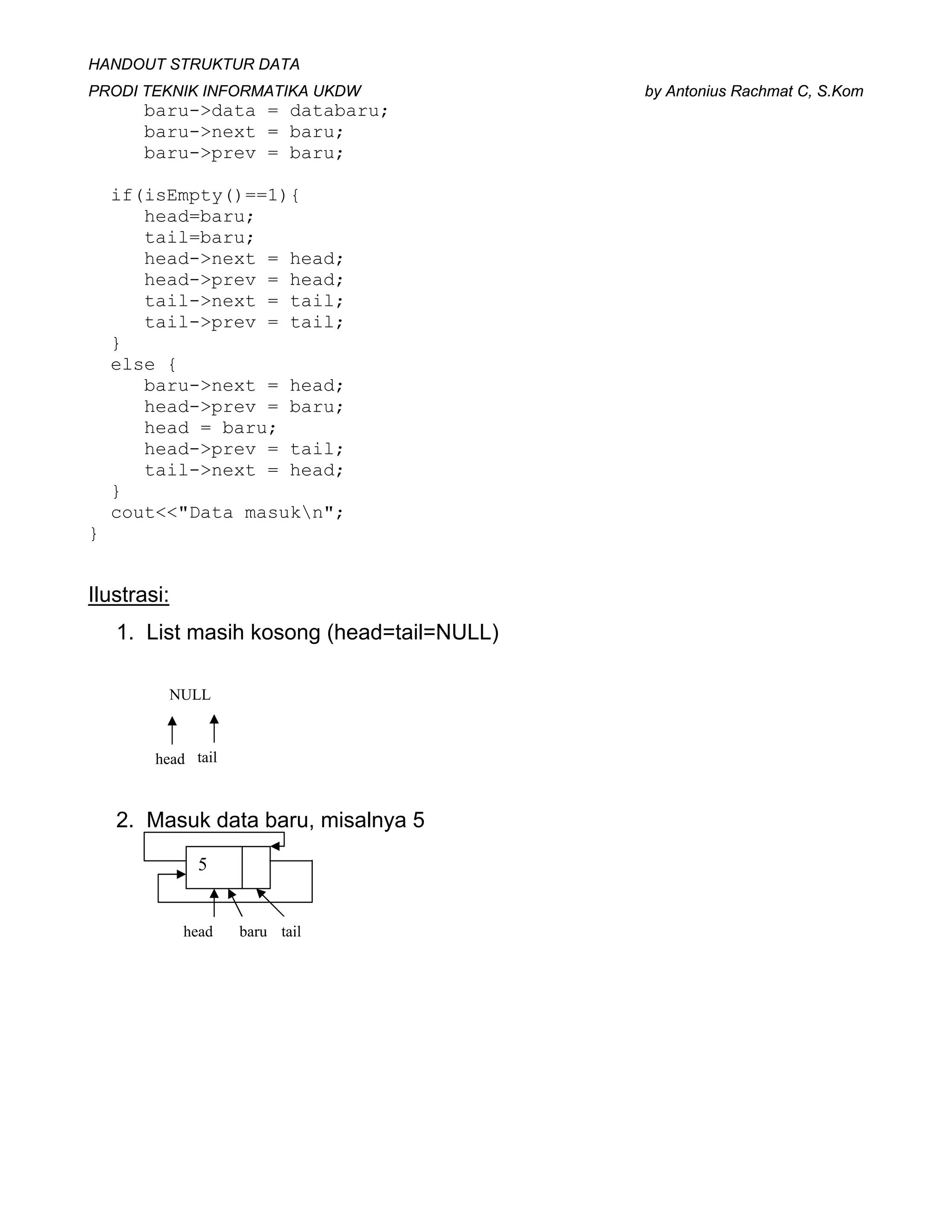 9.double linked list circular | PDF