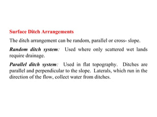 Surface Ditch Arrangements
 