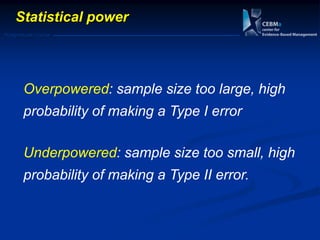 Underpowered Samples Course Module 9: (Some) Statistics For Managers Who Hate Statistics | PPTX