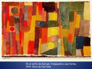 En el estilo de Kairuan, traspuesto a una forma.
1914. Obra de Paul Klee
 