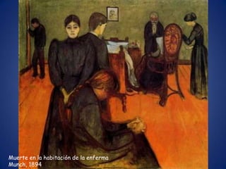 Muerte en la habitación de la enferma
Munch, 1894
 